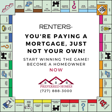 Preferred Homes graphic encouraging renters to explore homeownership